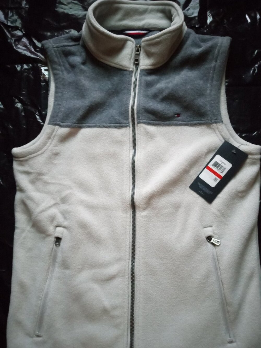 (NWT) Tommy Hilfiger Sherpa Vest Grey Mens XS